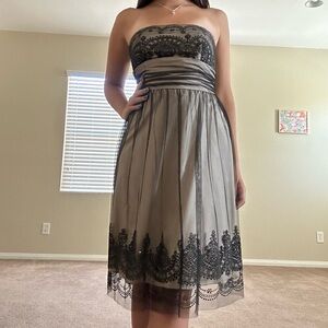 David’s Bridal Black y2k Lace Dress